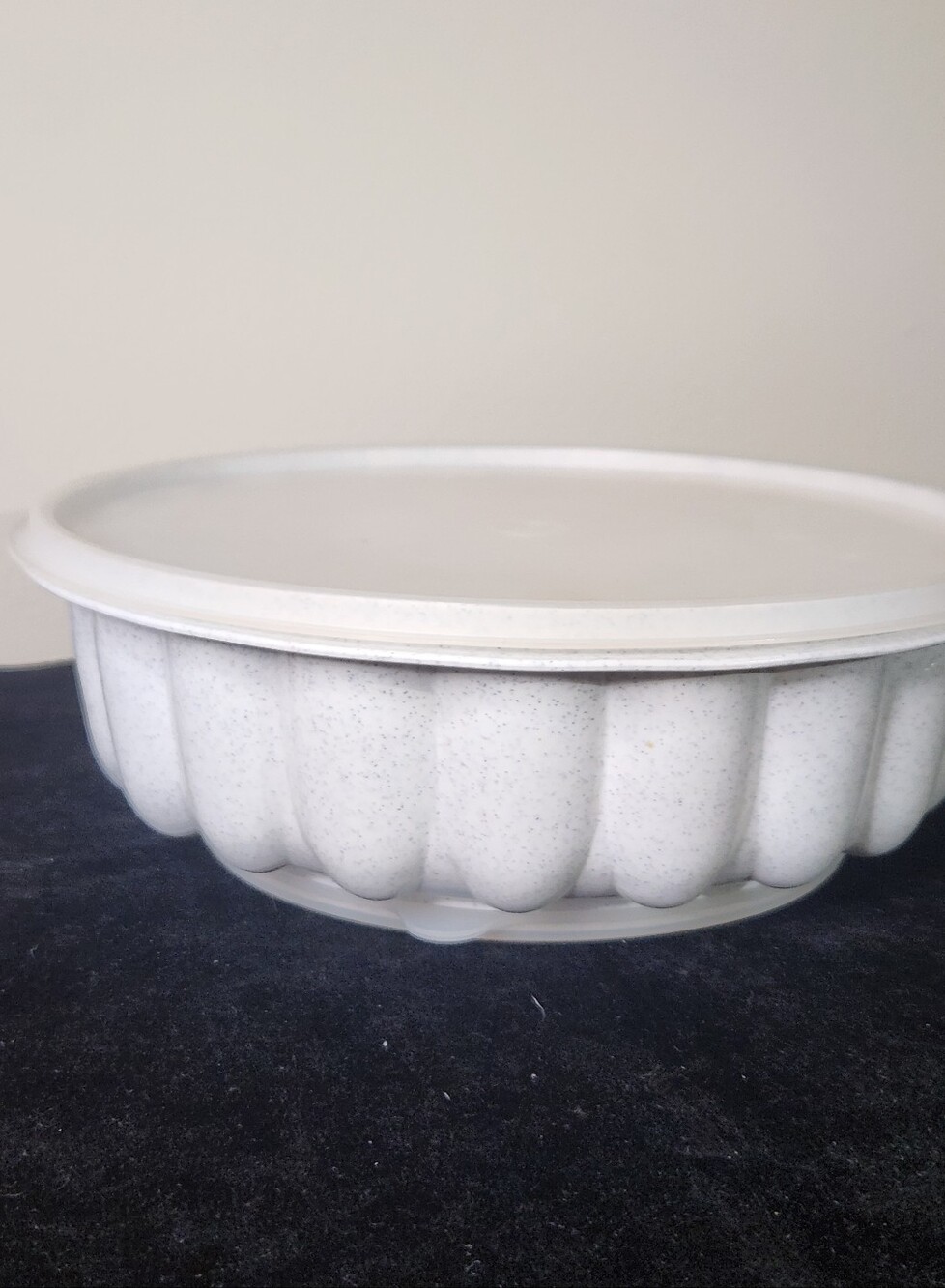 Vintage Tupperware Jel-Ring Jello Mold Set #1202 Speckled Blue